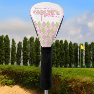 Funda Para Palo De Golf Cubierta personalizada argyle del golfista de las
