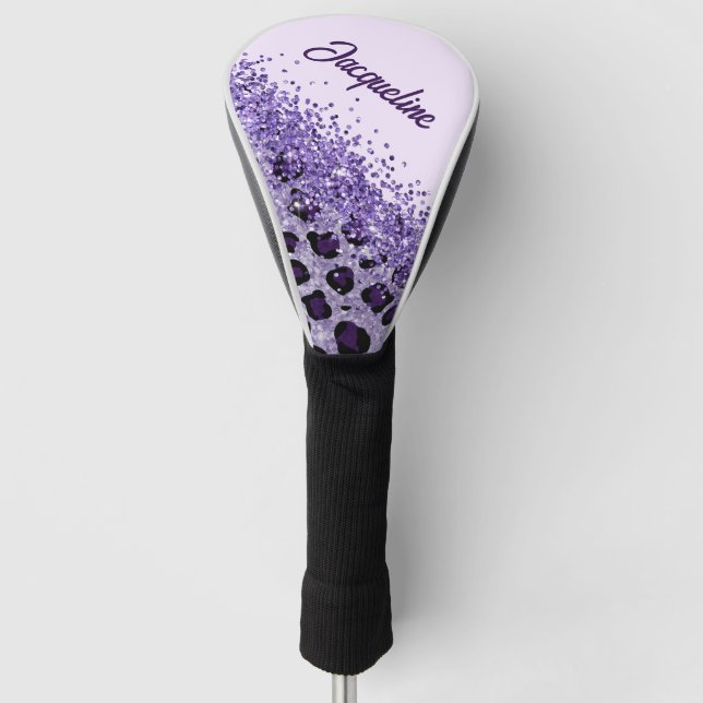 Funda Para Palo De Golf Cubierta personalizada de cabezal de golf Leopard  (Anverso)