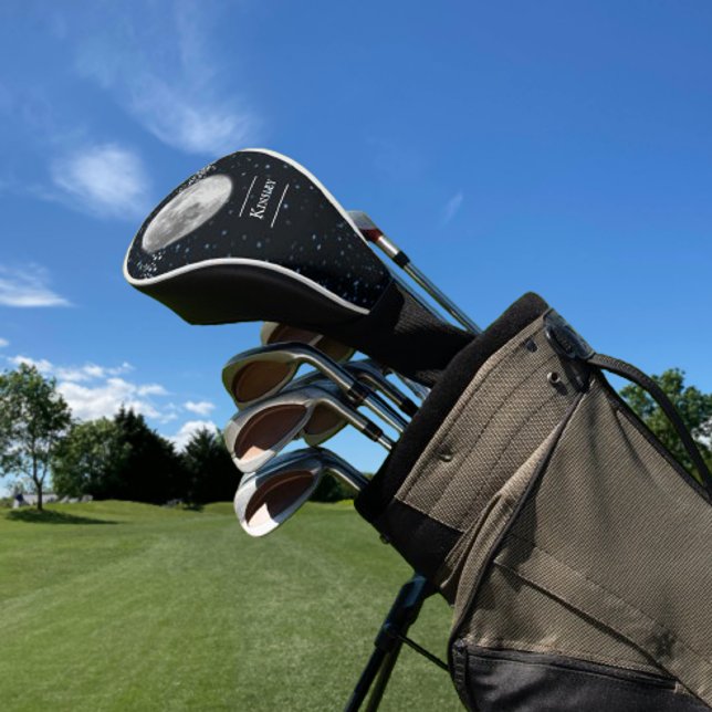 Funda Para Palo De Golf Cubierta personalizada de cabezal de golf lunar (Lunar Personalized Golf Head Cover)
