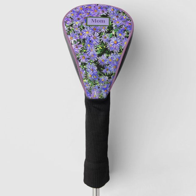 Funda Para Palo De Golf Cubierta personalizada de cabezal de golf Purple D (Anverso)