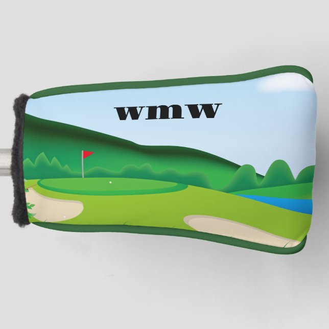 Funda Para Palo De Golf Cubierta personalizada de putter blade de golf (Anverso)