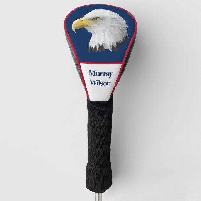 Funda Para Palo De Golf Cubierta personalizada del cabezal de golf Eagle (Anverso)