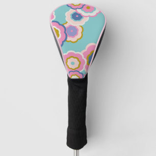 Funda Para Palo De Golf Cubierta Retro Floral de cabezal de golf