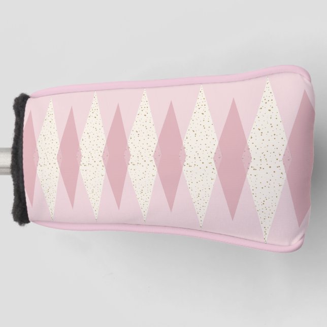 Funda Para Palo De Golf Cubierta rosada moderna del Putter de Argyle de (Anverso)