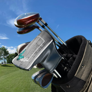 Funda Para Palo De Golf Cubierta verde azulada de cabeza de golf de maripo