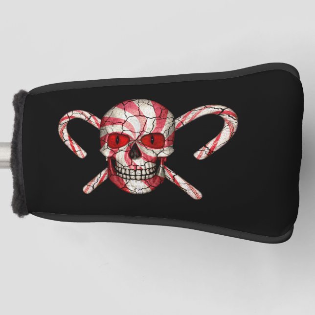 Funda Para Palo De Golf Cubiertas rojas del Putter del cráneo del azúcar (Anverso)