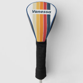 Funda Para Palo De Golf Cubre Cabeza de Golf con Nombre y Rayas de Alfiler