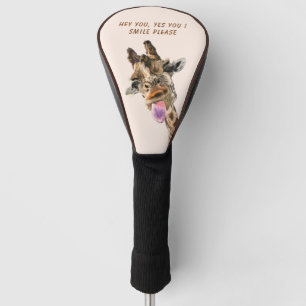 Funda Para Palo De Golf Cubre Cabeza de Golf de Jirafa Divertida con Texto
