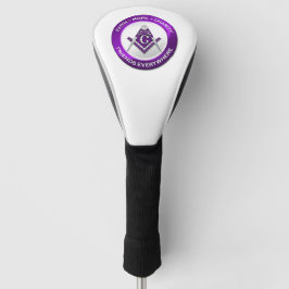 Funda Para Palo De Golf Cubre Cabeza de Golf Masónico Púrpura