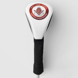 Funda Para Palo De Golf Cubre Cabeza de Golf Masónico Rojo