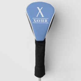 Funda Para Palo De Golf Cubre cabeza de golf monograma azul claro