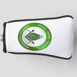 Funda Para Palo De Golf Cubreputter de Golf Masónico Verde