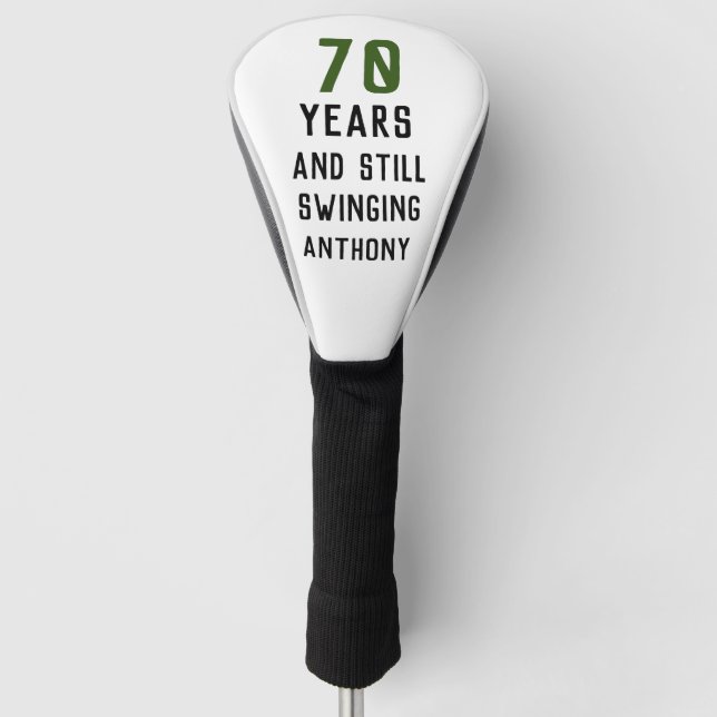 Funda Para Palo De Golf Cumpleaños Golfer Funny 70th happy Dad Par (Anverso)