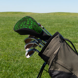 Funda Para Palo De Golf Curvas verdes texturadas que parecen una masa aren