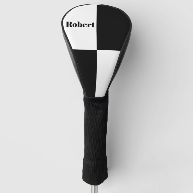Funda Para Palo De Golf Custom Black Checkered  (Anverso)