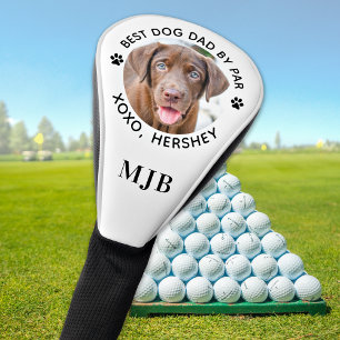 Funda Para Palo De Golf Custom Dog Photo Pet Best Dad By Par Monogram