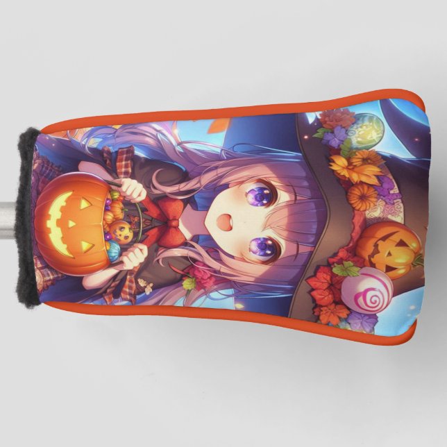 Funda Para Palo De Golf Cute Anime Halloween Witch (Anverso)