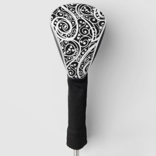 Funda Para Palo De Golf Cute black white hearts love background design lon