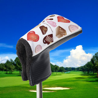 Funda Para Palo De Golf Cute Chic Paz Amor Chocolate Caramelo Corazón