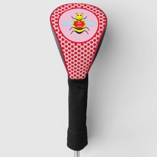 Funda Para Palo De Golf Cute Día de San Valentín Abeja (Anverso)