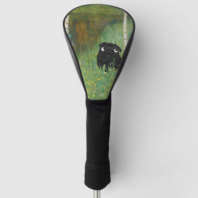 Funda Para Palo De Golf Cute Dog Pug Gustav Klimt Forest (Anverso)