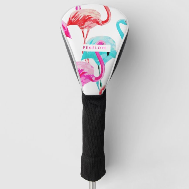 Funda Para Palo De Golf Cute Flamingos (Anverso)