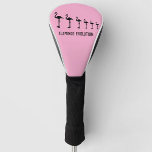 Funda Para Palo De Golf Cute Funky Flamingo Evolution Birds