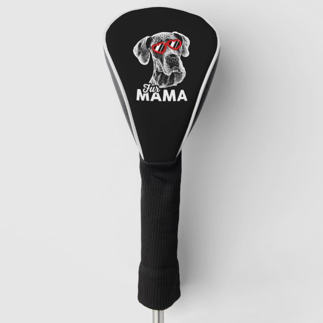 Funda Para Palo De Golf Cute Great Dane Fur Mama (Anverso)