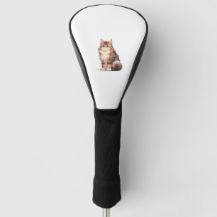 Funda Para Palo De Golf Cute Kawaii Maine Coon Big Cat