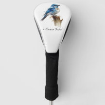 Cute Little Mountain Bluebird Acuarela, personaliz