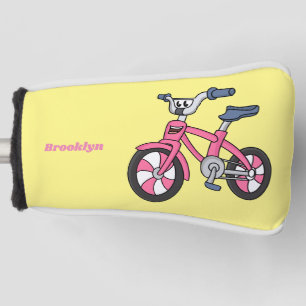Funda Para Palo De Golf Cute pink kids bicycle cartoon illustration