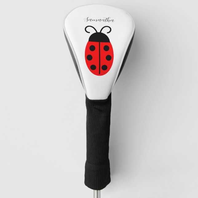 Funda Para Palo De Golf Cute Red Ladybug Personalizado (Anverso)