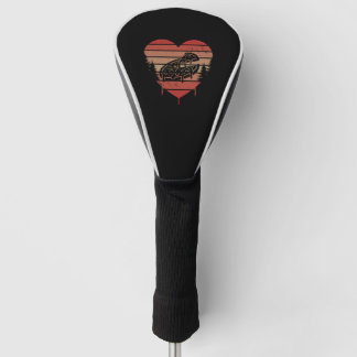 Funda Para Palo De Golf Cute Red Vintage Heart Pizza Valentine Day
