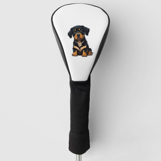 Funda Para Palo De Golf Cute Rottweiler - Regalos para los dueños de perro (Anverso)