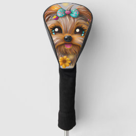Funda Para Palo De Golf Cute Yorkie Kawaii Puppy