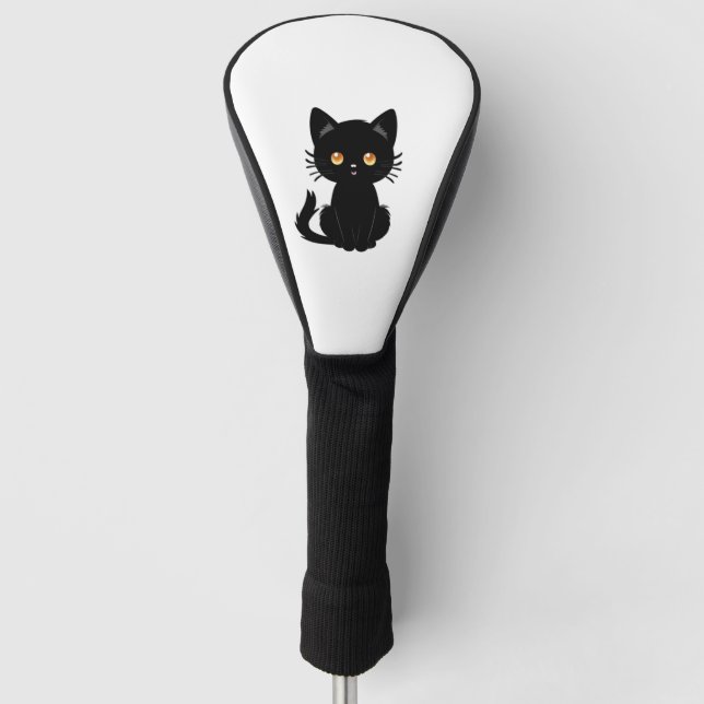 Funda Para Palo De Golf Cuto gato negro 2 (Anverso)