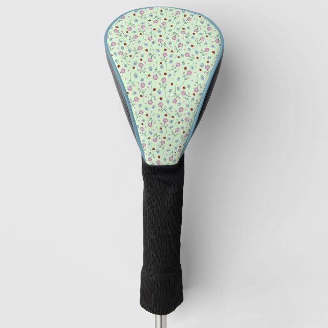 Funda Para Palo De Golf Cuto insecto de labios Polka dot Daisy Flower Rust (Anverso)
