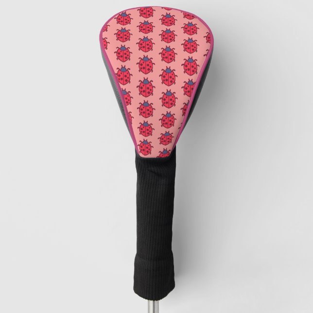 Funda Para Palo De Golf Cuto pixelado ladybug insecto lanzar almohada (Anverso)