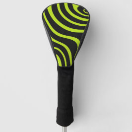 Funda Para Palo De Golf Cyber Volt Psicodélico Ondulado Lima Eléctrico