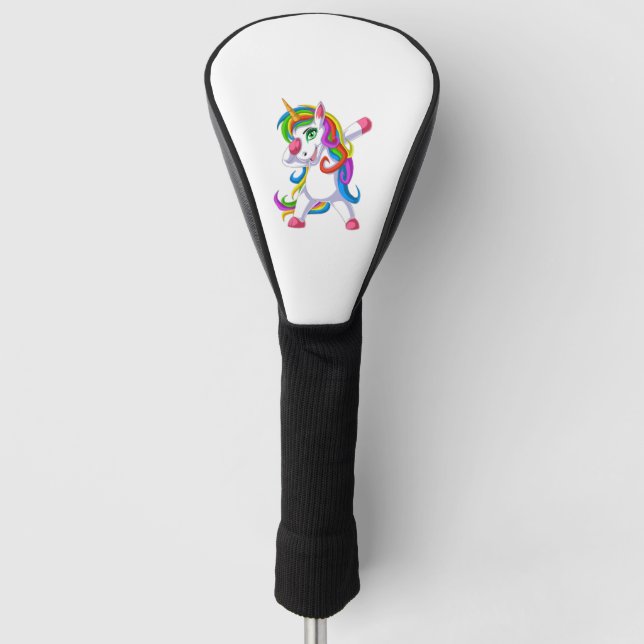 Funda Para Palo De Golf dabbing unicorn (Anverso)
