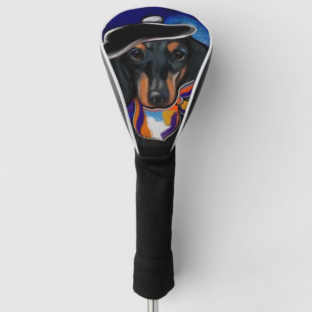 FUNDA PARA PALO DE GOLF DACHSHUND (Anverso)