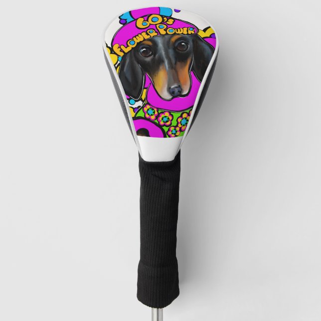 FUNDA PARA PALO DE GOLF DACHSHUND (Anverso)
