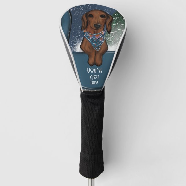 FUNDA PARA PALO DE GOLF DACHSHUND  (Anverso)