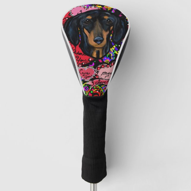 FUNDA PARA PALO DE GOLF DACHSHUND (Anverso)