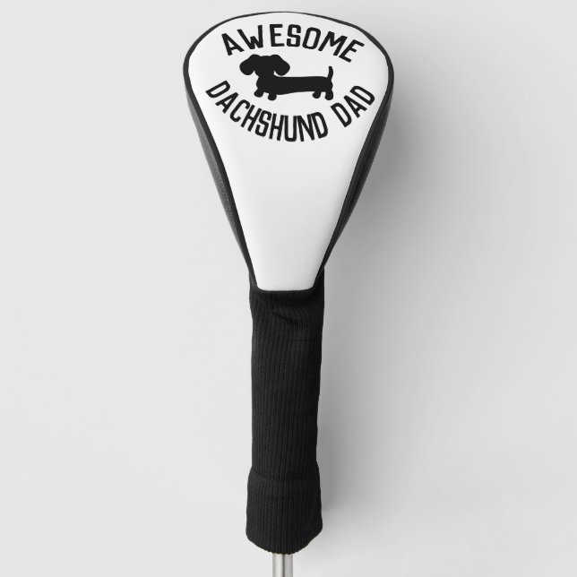 Funda Para Palo De Golf Dachshund Dad Golfer Gift (Anverso)