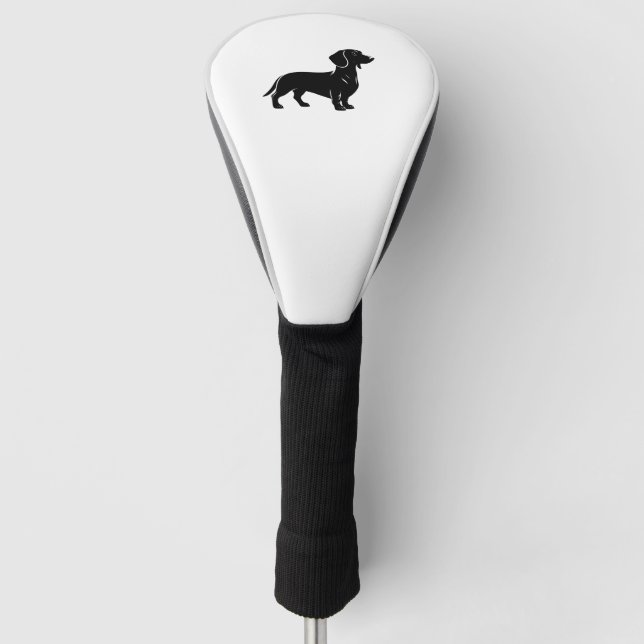 Funda Para Palo De Golf Dachshund Dog Silhouette (Anverso)