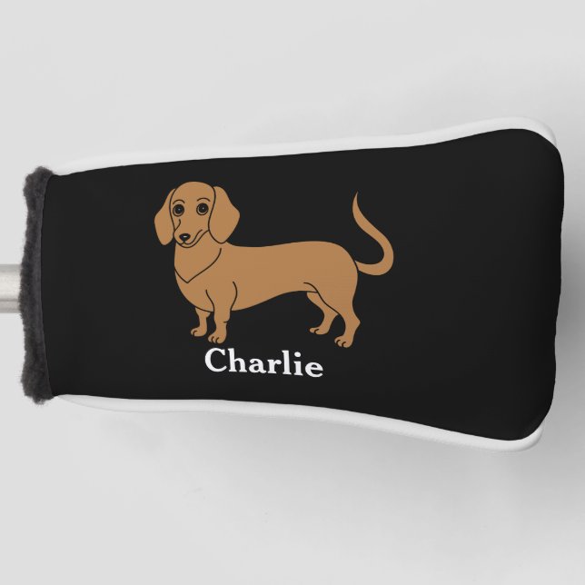 Funda Para Palo De Golf Dachshund Dog Wiener Mascota Cute Doxie (Anverso)