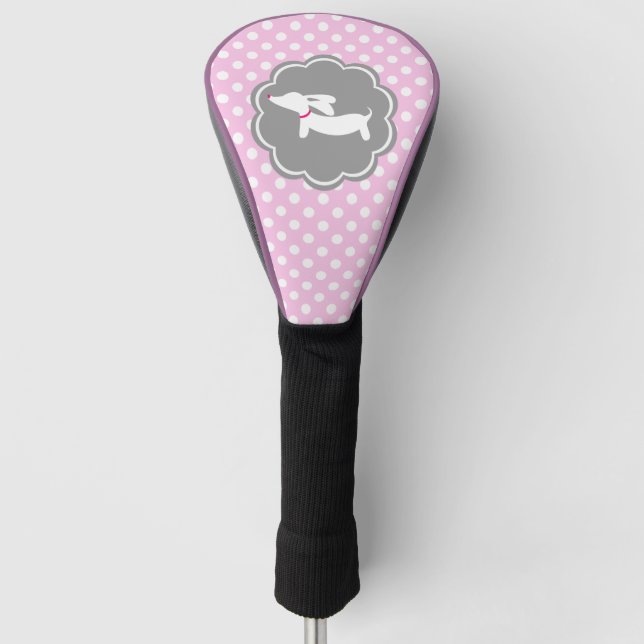 Funda Para Palo De Golf Dachshund Mom Golfer Gift Pink Head Cover Woods (Anverso)