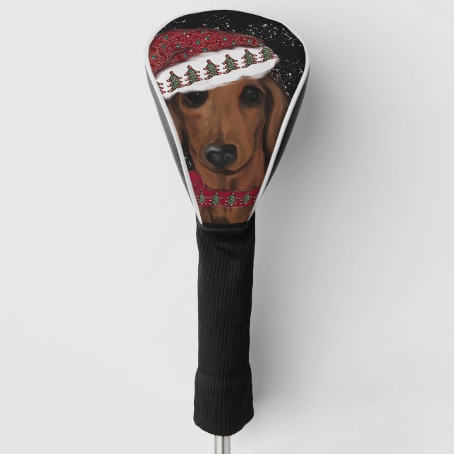 Funda Para Palo De Golf Dachshund Rojo  (Anverso)