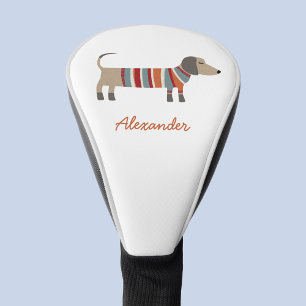 Funda Para Palo De Golf Dachshund Sausage Dog Custom Name